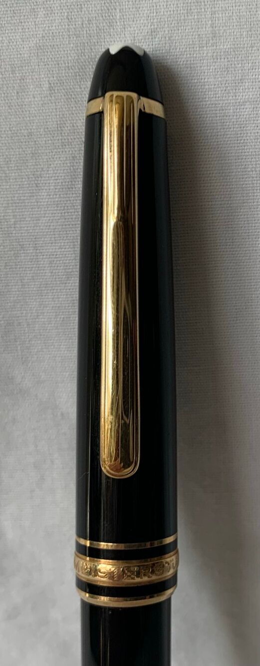 Vtg Montblanc Meisterstuck Black Gold LeGrand Ballpoint Pen GERMANY - Picture 5 of 8